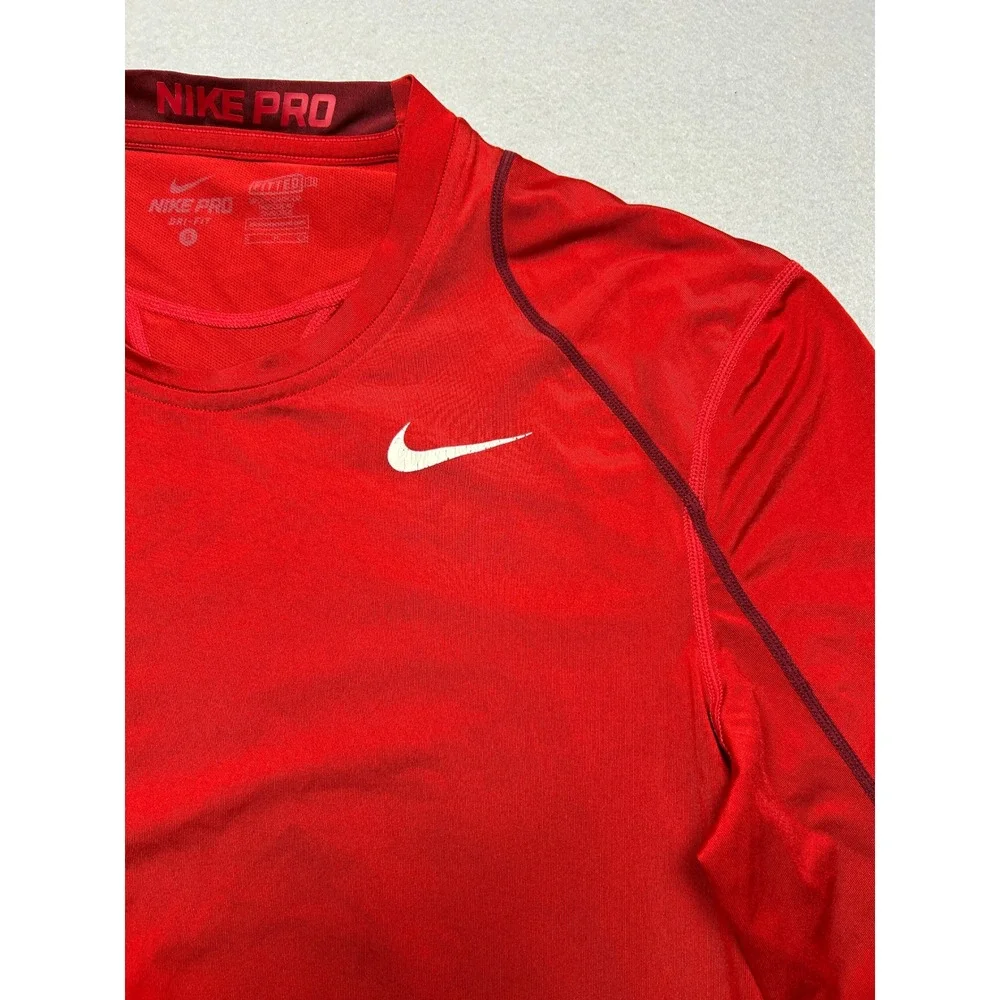 Nike Pro Dri-FIT Polyester Red Small Mens Shirt